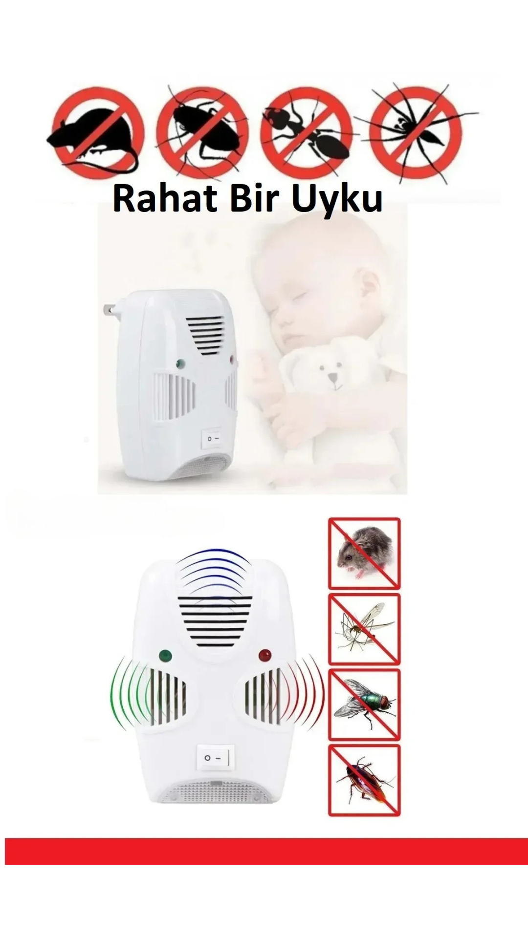 Ultrasonik Haşere Kovucu Cihaz